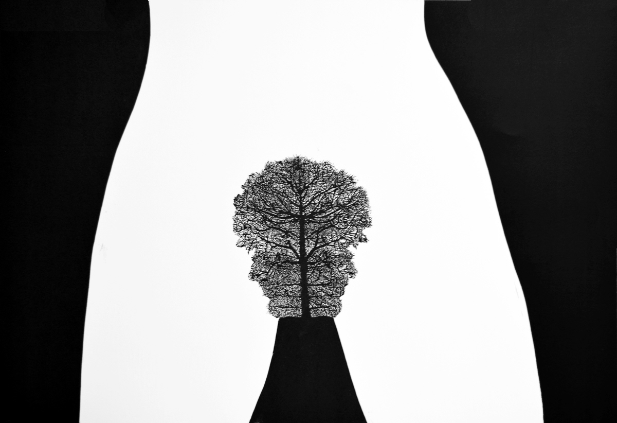 "Édenkert" linómetszet 59x84 cm